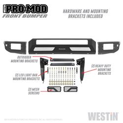 Bumper, Pro-Mod, Fabricated, Steel, Black Textured Powdercoated, Toyota, Each