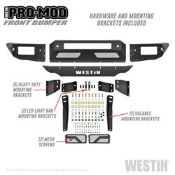 Bumper, Pro-Mod, Fabricated, Steel, Black Textured Powdercoated, Ford, Each