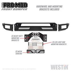 Bumper, Pro-Mod, Fabricated, Steel, Black Textured Powdercoated, Ram, Each