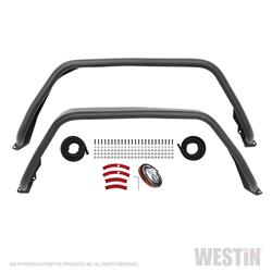 Fender Flares, Snyper Tube, Rear, Steel, Black Textured Powdercoated, Jeep, JT, Kit