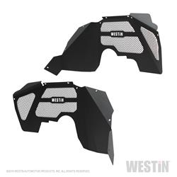 Inner Fenders, 16-Gauge Steel, Black Powdercoated, Front, Jeep, Pair