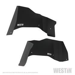 Inner Fenders, 16-Gauge Steel, Black Powdercoated, Rear, Jeep, Pair