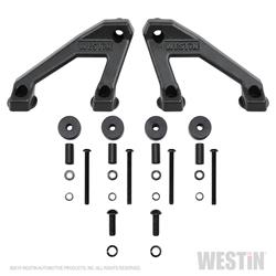 Auxiliary Light Mount Brackets, Cowl, Aluminum, Black Textured, Light Bar, Jeep, JL, JT, Kit