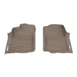 Floor Liners, Sure-Fit, Front Seat, Rubberized Thermoplastic, Tan, Toyota, Pair