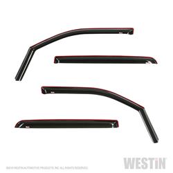 Side Window Visors, In-Channel, Front and Rear, , Snap-in, Acrylic, Smoke, RAM, Set of 4