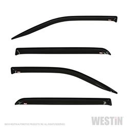 Side Window Visors, Slim Windguards, Smoke, Acrylic, Front and Rear, RAM, Set of 4