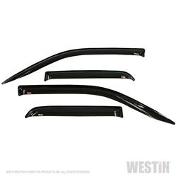 Side Window Visors, Tape-On, Front and Rear, Acrylic, Smoke, Ram, Set of 4