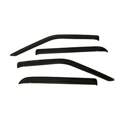 Side Window Visors, Slim Windguards, Smoke, Acrylic, Front and Rear, Ford, Set of 4