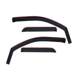 Side Window Visors, In-Channel, Front and Rear, Snap-in, Acrylic, Smoke, Chevrolet, GMC, Set of 4