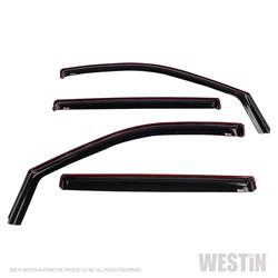 Side Window Visors, In-Channel, Front and Rear, Snap-in, Acrylic, Smoke, Chevy, GMC, Set of 4