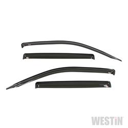 Side Window Visors, Slim Windguards, Smoke, Acrylic, Front and Rear, Honda®, Set of 4