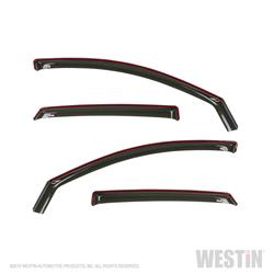 Side Window Visors, In-Channel, Front and Rear, , Snap-in, Acrylic, Smoke, Honda®, Set of 4