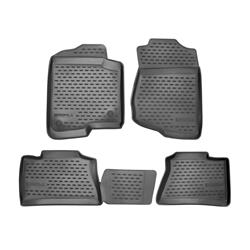 Floor Mats, Profile Floor Liners, Front/Second Seat, Rubberized Polymer, Black, Westin Logo, BMW, Set