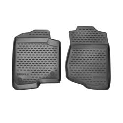 Floor Mats, Profile Floor Liners, Front Seat, Rubberized Polymer, Black, Westin Logo, Ford, Pair