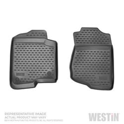 Floor Mats, Profile Floor Liners, Front Seat, Rubberized Polymer, Black, Westin Logo, Ram, Each