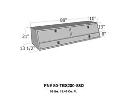 Truck Bed Toolbox, Brute Pro-Series Contractor TopSider, Side of Truck Bed Location, Aluminum, Polished, Each