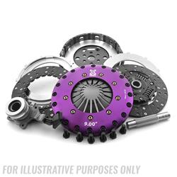 Clutch Kit Inc Chromoly Flywheel; 9 inch Twin Carbon Blade Clutch Discs