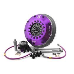 Clutch Kit Inc Chromoly Flywheel + HRB; 8 in. Twin Solid Ceramic Clutch Discs