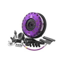 Clutch Kit Inc Chromoly Flywheel; 9 in. Twin Solid Ceramic Clutch Discs