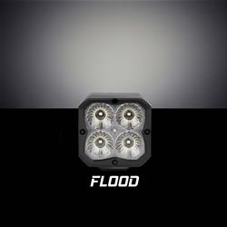 2pc XKchrome 20w LED Cube Light with RGB Accent Light Kit w/ Controller- Flood Beam