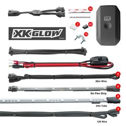 New Style 8x24" Tubes + 6x10" Strips XKchrome Car Advanced Kit with Dual-Mode Dash Mount Controller
