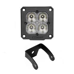 2pc Flush Mount XKchrome 20w LED Cube Light with RGB Accent Light Kit w/ Controller- Flood Beam