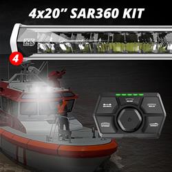 Light Bar Kit Emergency Search and Rescue Light System White (4) 20" SAR360