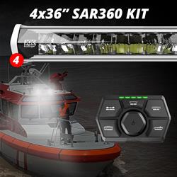 Light Bar Kit Emergency Search and Rescue Light System White (4) 36" SAR360