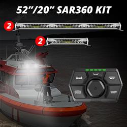 Light Bar Kit Emergency Search and Rescue Light System White (2) 52" (2) 20" SAR360