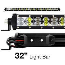 Light Bar, 32-in. RGBW Light Bar High Power Offroad Work/Hunting Light w/ Built-in XKchrome Bluetooth Controller