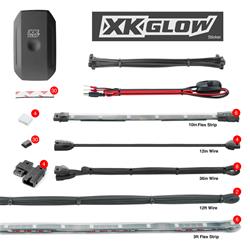 XKchrome Boat 6x36" + 6x9" Strip Advanced Kit with Dual-Mode Dash Mount Controller