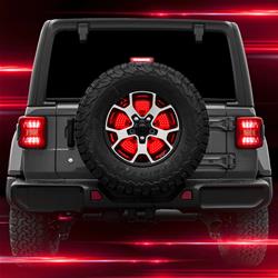 Third Brake Light, LED, Spare Tire, Aluminum, Sequential Turn Signal, Reverse, JK, JL, JT, Universal 5-Lug, Each