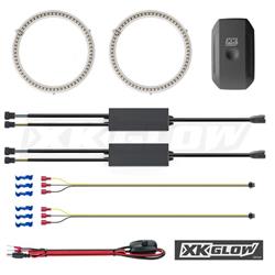 Halo Kit, Glow XKchrome Halo, with Smartphone App, RBG, LED, 80mm, Universal, Kit