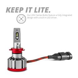 1x H4 - RGB 2In1 LED Headlight Bulb Million Color XKCHROME Smartphone App Controlled RGB/LED Headlight Kit