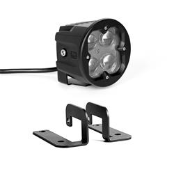 Round XKchrome 20w LED Cube Light with RGB Accent Light - Fog Beam w/Fog Light Bracket