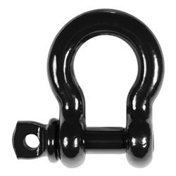 Tow Shackle, D-Ring, 9,500 lbs. Load Rating, Steel, Black Powdercoated, 0.875 in. Pin Diameter, Each