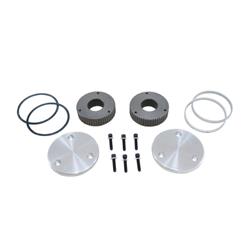 Axle Drive Flanges, Hardcore, 35-spline, Chromoly, Black Oxide, Caps, Front, Dana 60, Kit